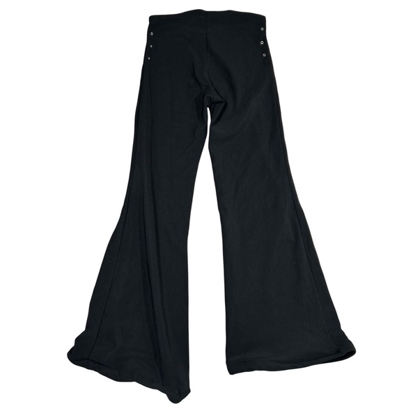 J Jang Denim - Y2K VTG Womens Black High Waisted Flare Grommet Pants Grunge Emo Alt  90s Small